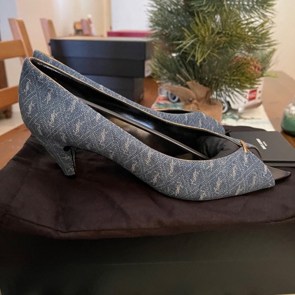 YSL Monogram Pattern Open toe heels - Picture 3 of 7